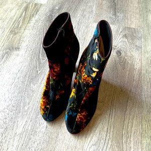Christian Louboutin Floral Velvet Bootie